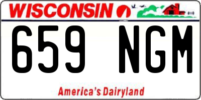 WI license plate 659NGM