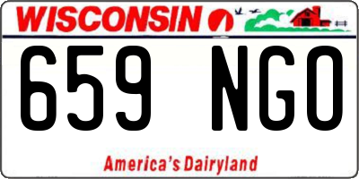 WI license plate 659NGO