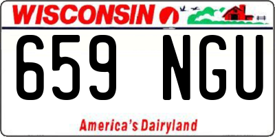 WI license plate 659NGU