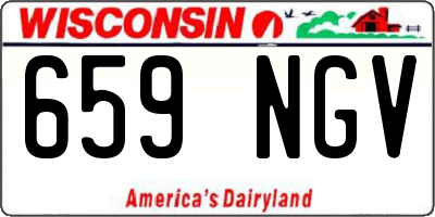 WI license plate 659NGV