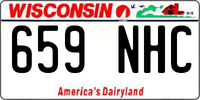 WI license plate 659NHC