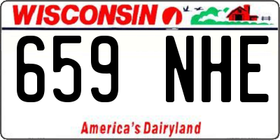 WI license plate 659NHE