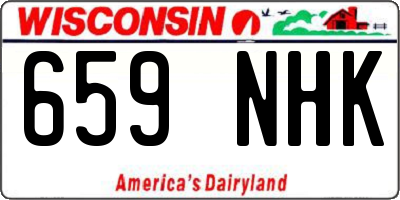 WI license plate 659NHK
