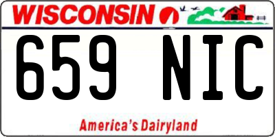 WI license plate 659NIC