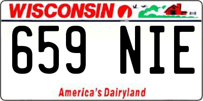 WI license plate 659NIE