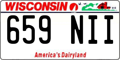 WI license plate 659NII