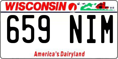 WI license plate 659NIM