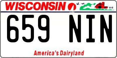 WI license plate 659NIN