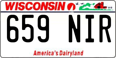 WI license plate 659NIR