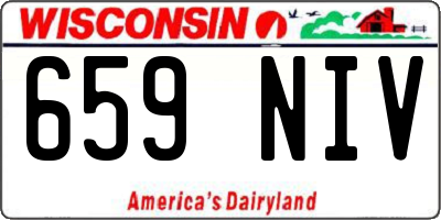 WI license plate 659NIV