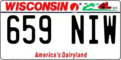 WI license plate 659NIW