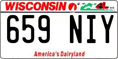 WI license plate 659NIY