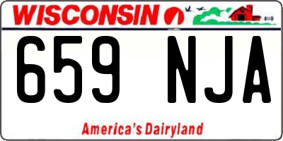 WI license plate 659NJA