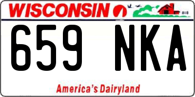 WI license plate 659NKA