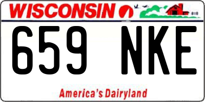 WI license plate 659NKE