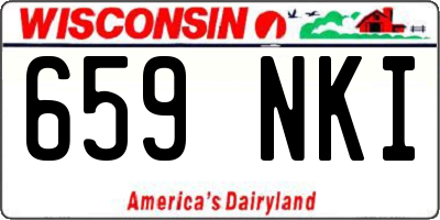 WI license plate 659NKI