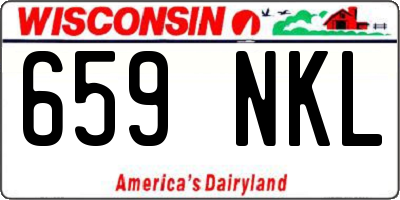 WI license plate 659NKL