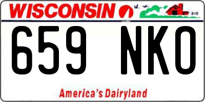 WI license plate 659NKO