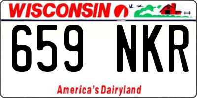 WI license plate 659NKR