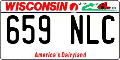 WI license plate 659NLC