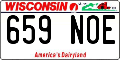 WI license plate 659NOE