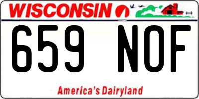WI license plate 659NOF