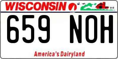 WI license plate 659NOH