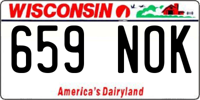 WI license plate 659NOK