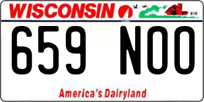 WI license plate 659NOO