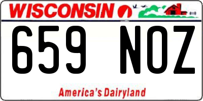 WI license plate 659NOZ