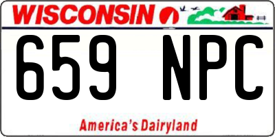 WI license plate 659NPC