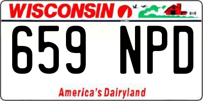 WI license plate 659NPD