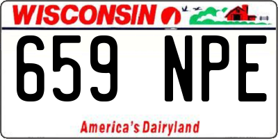 WI license plate 659NPE