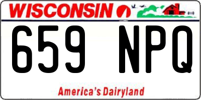 WI license plate 659NPQ