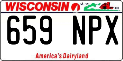 WI license plate 659NPX