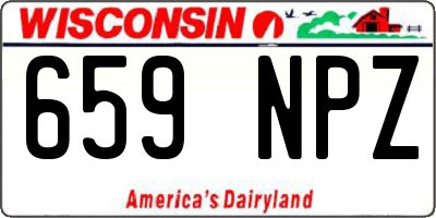 WI license plate 659NPZ