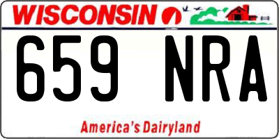 WI license plate 659NRA