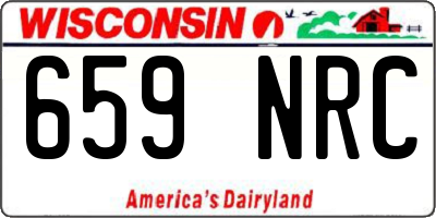 WI license plate 659NRC