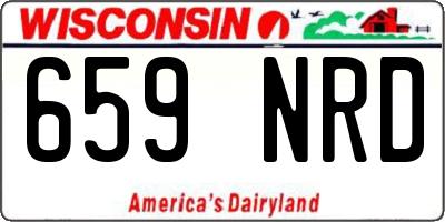 WI license plate 659NRD