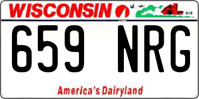 WI license plate 659NRG