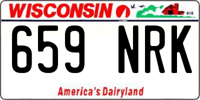 WI license plate 659NRK