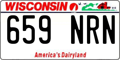WI license plate 659NRN