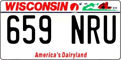 WI license plate 659NRU