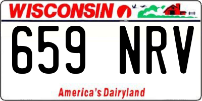 WI license plate 659NRV