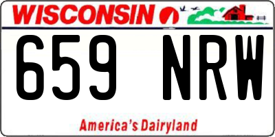 WI license plate 659NRW