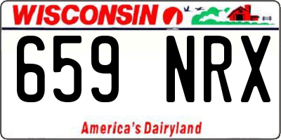 WI license plate 659NRX