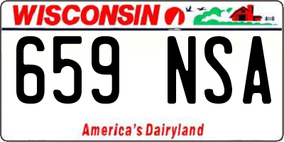 WI license plate 659NSA