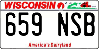 WI license plate 659NSB