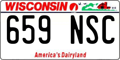 WI license plate 659NSC