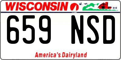 WI license plate 659NSD